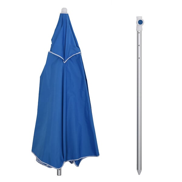 OUTSUNNY - Parasol inclinable octogonal Ø 190 cm tissu polyester haute densité anti-UV hauteur réglable mât alu sac de transport inclus bleu - large