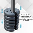 HOMCOM - Lot de 4 poids de lestage circulaire pour tonnelle barnum tente diamètre 20 cm épaisseur 4,5 cm polyéthylène noir - vignette
