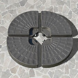 OUTSUNNY - Lot de 4 poids de lestage pour parasols déportés dim. totales 100L x 100l x 10H cm HDPE café - vignette