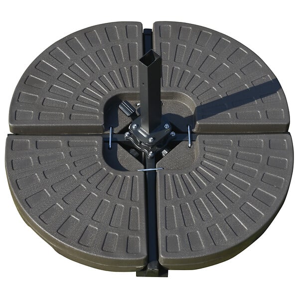 OUTSUNNY - Lot de 4 poids de lestage pour parasols déportés dim. totales 100L x 100l x 10H cm HDPE café - large