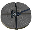 OUTSUNNY - Lot de 4 poids de lestage pour parasols déportés dim. totales 100L x 100l x 10H cm HDPE café - vignette