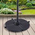 OUTSUNNY - Lot de 4 poids de lestage pour parasols déportés dim. totales 48L x 48l x 8H cm polyéthylène haute densité noir - vignette