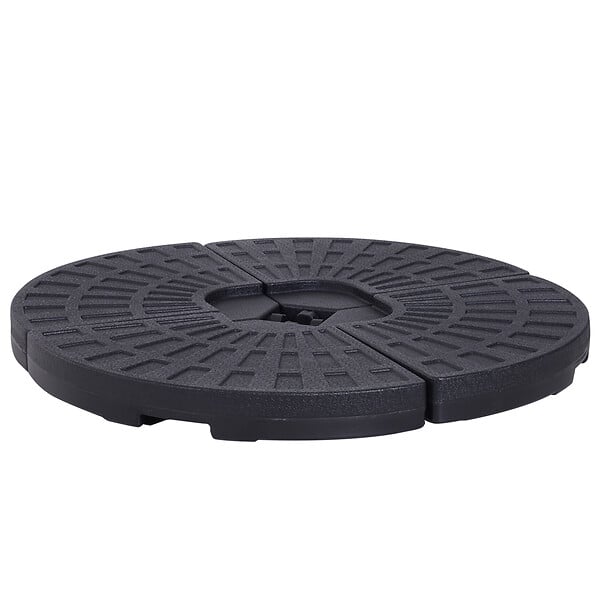 OUTSUNNY - Lot de 4 poids de lestage pour parasols déportés dim. totales 48L x 48l x 8H cm polyéthylène haute densité noir - large