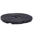 OUTSUNNY - Lot de 4 poids de lestage pour parasols déportés dim. totales 48L x 48l x 8H cm polyéthylène haute densité noir - vignette