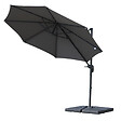 OUTSUNNY - Lot de 4 poids de lestage carré pour parasols déportés dim. par dalle 51L x 51l x 12H cm polyéthylène haute densité noir - vignette