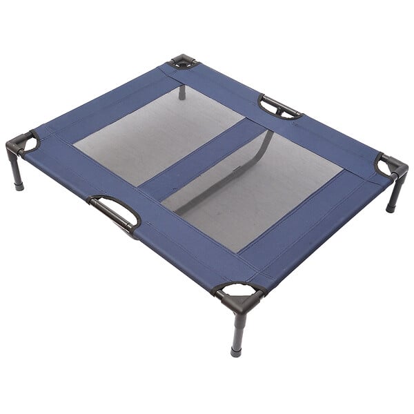 PAWHUT - Lit sur pieds XXL pour chien chat lit de camp animal lit surélevé tissu oxford textilène micro-perforé 92L x 76l x 18H cm bleu marine - large
