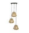 ATMOSPHERA - Luminaire  Suspension en Corde 3 Têtes D. 25 x H. 95 cm - vignette