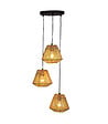 ATMOSPHERA - Luminaire  Suspension en Corde 3 Têtes D. 25 x H. 95 cm - vignette