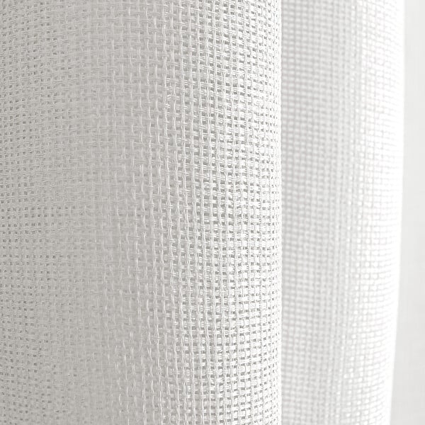 C MA DECO - Voilage tissage texturé Elena - 8 œillets - Blanc - 140x240cm - large
