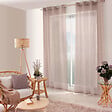C MA DECO - Voilage tamisant avec jour échelle Elena - 8 oeillets - Marron - 140x240cm - vignette