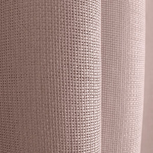 C MA DECO - Voilage tamisant avec jour échelle Elena - 8 oeillets - Marron - 140x240cm - large