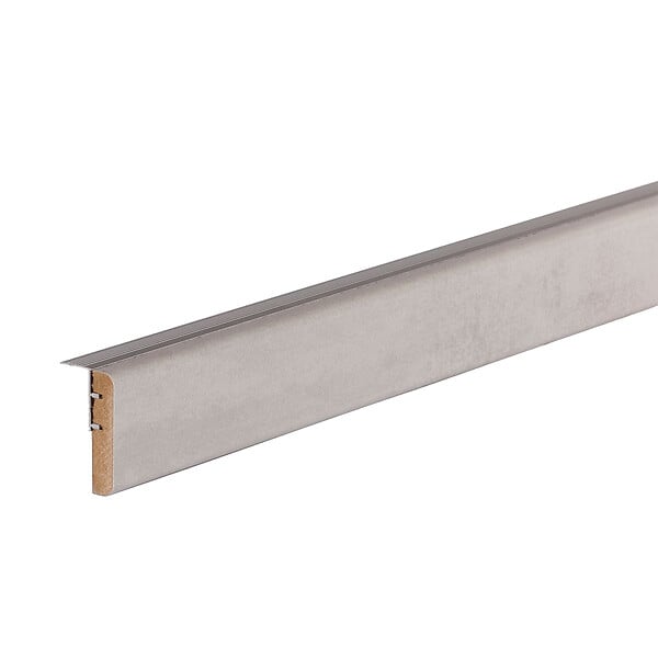 FORESTEA - Profilé de transition rénovation d'escalier stratifié light grey 1300 x 56 x 12 mm - PEFC 70% - large