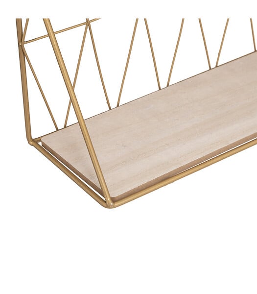 ATMOSPHERA - Etagère murale en Métal filaire Doré 48 x 20 cm - large