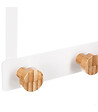 5 FIVE SIMPLY SMART - Patère de porte en Métal Blanc 5 Têtes en Bambou L 33 cm - vignette