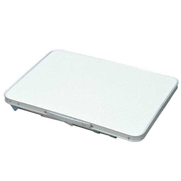 OUTSUNNY - Table pliante table de camping table de jardin hauteur réglable aluminium MDF blanc - large
