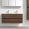 STANO - Meuble salle de bain design double vasque SIENA largeur 120 cm noyer - vignette