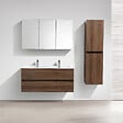 STANO - Meuble salle de bain design double vasque SIENA largeur 120 cm noyer - vignette