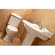 KERRA - Lavabo rétro sur colonne ABERY 58 cm en céramique - vignette