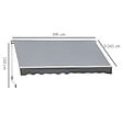 OUTSUNNY - Store banne manuel rétractable alu. polyester imperméabilisé haute densité 4 x 2,5 m gris - vignette