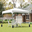 OUTSUNNY - Tonnelle barnum automatique pop-up dim. 2,53L x 2,53l x 2,68H m hauteur réglable nombreux accessoires inclus acier oxford blanc - vignette