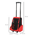 PAWHUT - 2 en 1 trolley chariot sac a dos sac de transport a roulettes pour chien chat - vignette