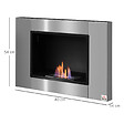 HOMCOM - Cheminée bioéthanol murale design Bauhaus 1 brûleur 0,9 L couverture 20-25 m² acier inox brossé - vignette