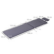 OUTSUNNY - Outsunny Matelas bain de soleil - coussin de transat - matelas de chaise longue - dim. 198L x 53l x 5H cm - coussin zippé déhoussable - tétière, cordons d'attache - polyester gris - vignette