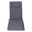 OUTSUNNY - Outsunny Matelas bain de soleil - coussin de transat - matelas de chaise longue - dim. 198L x 53l x 5H cm - coussin zippé déhoussable - tétière, cordons d'attache - polyester gris - vignette