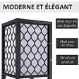 HOMCOM - Lampadaire étagère lampe étagère 26L x 26l x 160H cm 3 étagères 4 niveaux MDF noir motif nid d'abeille - vignette