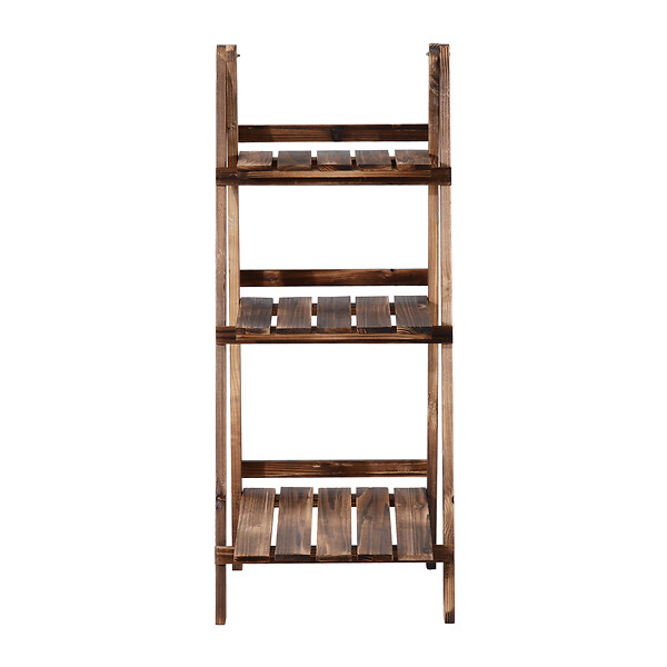 OUTSUNNY - Etagère échelle à  fleurs 3 niveaux pliable bois de sapin 40 x 37 x 93 cm charge max. 40 Kg - large