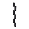 HOMCOM - HOMCOM Étagère d'angle design contemporain zig zag 5 niveaux 12L × 12l × 120H cm noire - vignette