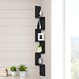 HOMCOM - HOMCOM Étagère d'angle design contemporain zig zag 5 niveaux 12L × 12l × 120H cm noire - vignette