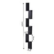 HOMCOM - HOMCOM Étagère d'angle design contemporain zig zag 5 niveaux 12L × 12l × 120H cm noire - vignette
