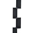 HOMCOM - HOMCOM Étagère d'angle design contemporain zig zag 5 niveaux 12L × 12l × 120H cm noire - vignette