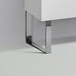 STANO - Jeu de 2 pieds design pour meubles suspendus finition chromée - vignette