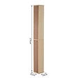 HOMCOM - Étagère colonne armoire de rangement CD 12 compartiments 21L x 20l x 175H cm capacité max. 204 CD coloris hêtre - vignette