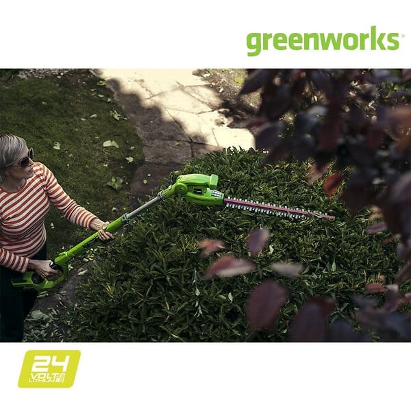 GREENWORKS TOOL - Taille-haies télescopique 51 cm GREENWORKS 24V - 1 batterie 2.0 Ah - 1 chargeur - G24PH51K2 - large