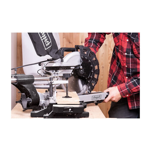 SCHEPPACH - Scie à  onglet radiale SCHEPPACH - 2000W - 2 lames - 255 mm - HM254 - Black édition - large