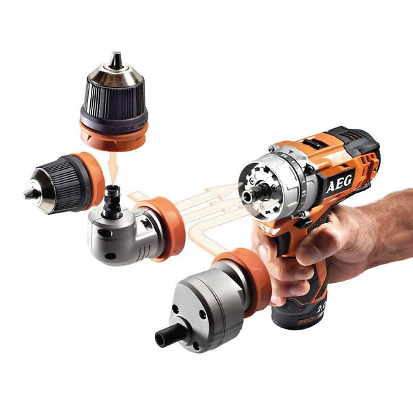 AEG - Pack AEG Perforateur burineur électrique SDSPLUS 800W 2.4 Joules - Perceuse-visseuse 12V Prolithium-ion - large