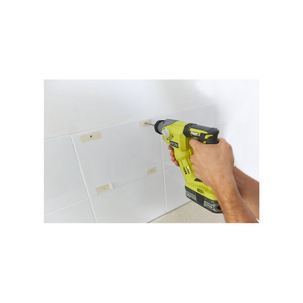RYOBI - Pack Marteau perforateur RYOBI 18V One+ - 1 batterie LithiumPlus 2.5Ah - Kit 3 forets RYOBI plus 2 burins SDS+ - RAKSP05 - large