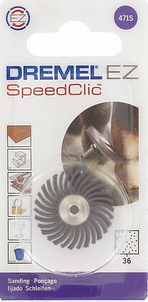DREMEL - Dremel S471 Brosse abrasive de précision grain 36 - large