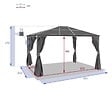HESPERIDE - Tonnelle de jardin en aluminium Belize - 3 x 3,6 m - Hespéride - vignette