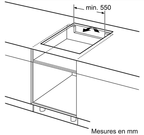 BOSCH - table de cuisson à induction 60cm 3 feux 4600w - puc611aa5e - large