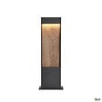 SLV - Borne extérieur SLV FLATT 65 anthracite/imitation bois avec LED intégrée pour éclairage extérieur, Hauteur 65 cm - vignette