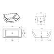 DISTRIBAIN - Baignoire îlot Luciana - 1700 x 800 x 600 mm - vignette