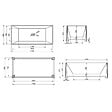 DISTRIBAIN - Baignoire îlot Frontera - 1700 x 800 x 630 mm - vignette
