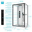 AURLANE - Cabine de douche RECTANGLE - 90x115x217 cm - FACTORY 2 RECTANGLE - vignette