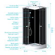 AURLANE - cabine de douche ROUND SHADOW CORNER 90x90x230cm - vignette