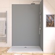 AURLANE - Panneau Mural Finition Aluminium Gris Clair Silver 120 x 210 cm - WALL'IT SILVER - vignette