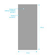 AURLANE - Panneau Mural Finition Aluminium Gris Clair Silver 90 x 210 cm - WALL'IT SILVER - vignette